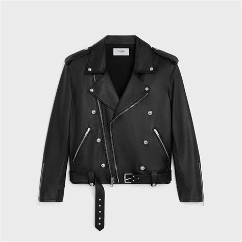 womens celine biker jacket|LOOSE BIKER JACKET IN CALFSKIN .